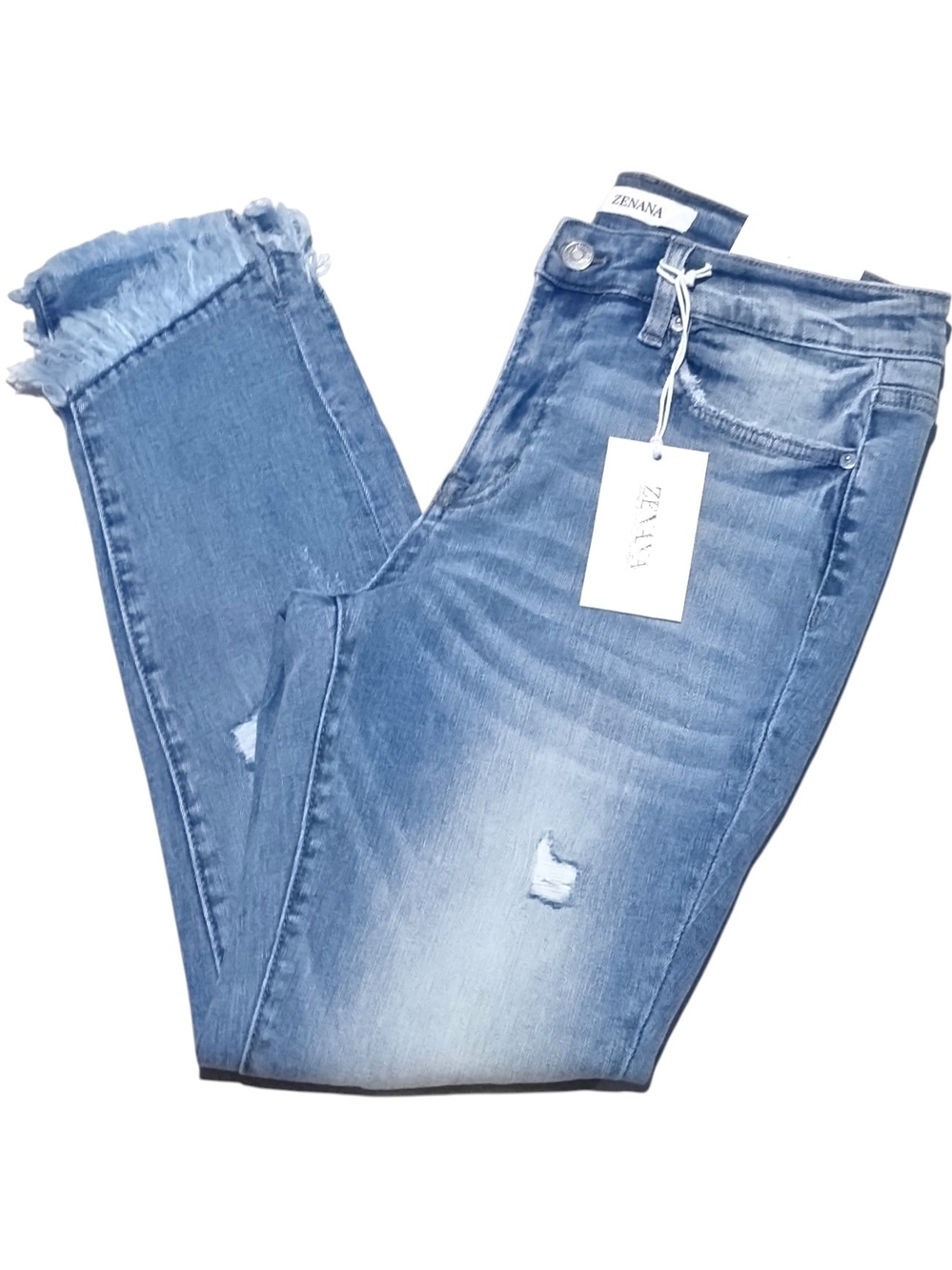 ◾NEW◾WOMEN'S (SIZE 29) ZENANA MID-RISE RAW HEM SKINNY JEANS